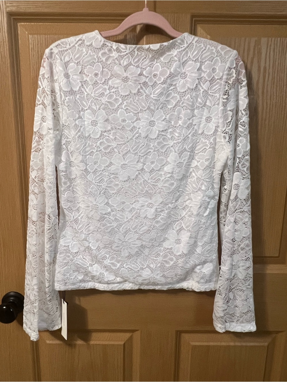 NWT Commense Floral Lace Semi-Sheer Long Sleeve Top SOLD OUT ONLINE